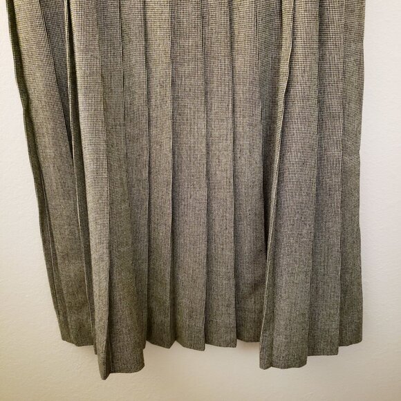 Vintage Evan Picone Plaid Pleated  A-Line  Unlined Midi Skirt Size L* GUC - Picture 5 of 9